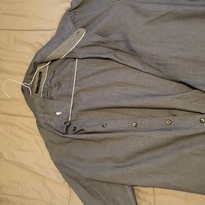 Forever 21 Dress Shirt Small Blue Grey